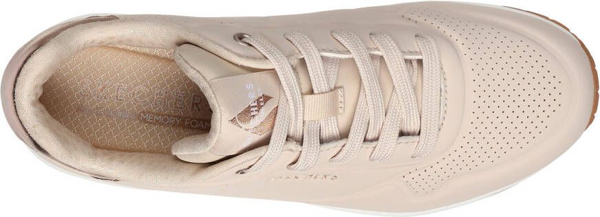 Skechers Sneakers Uno vrijetijdsschoen halfschoen veterschoen met metallic-inzet