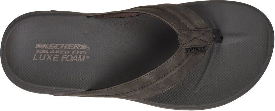 Skechers Teenslippers PATINO-MARLEE zomerschoen slippers poolslides zwemschip met zachte tussenstuk voor de tenen