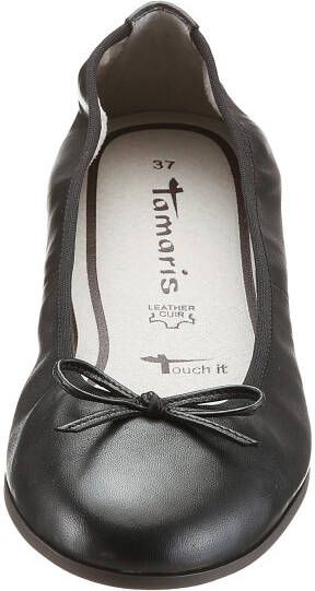 Tamaris Ballerina's Flats slipper businessschoen met decoratieve strik