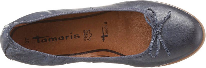 Tamaris Ballerina's Flats slipper businessschoen met decoratieve strik