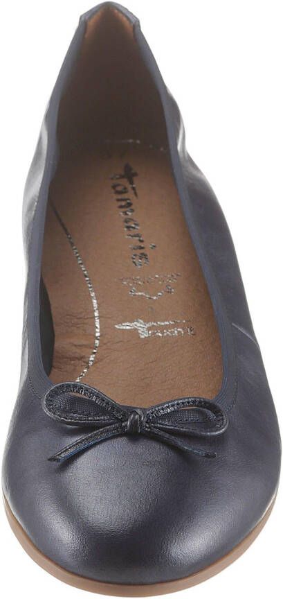 Tamaris Ballerina's Flats slipper businessschoen met decoratieve strik