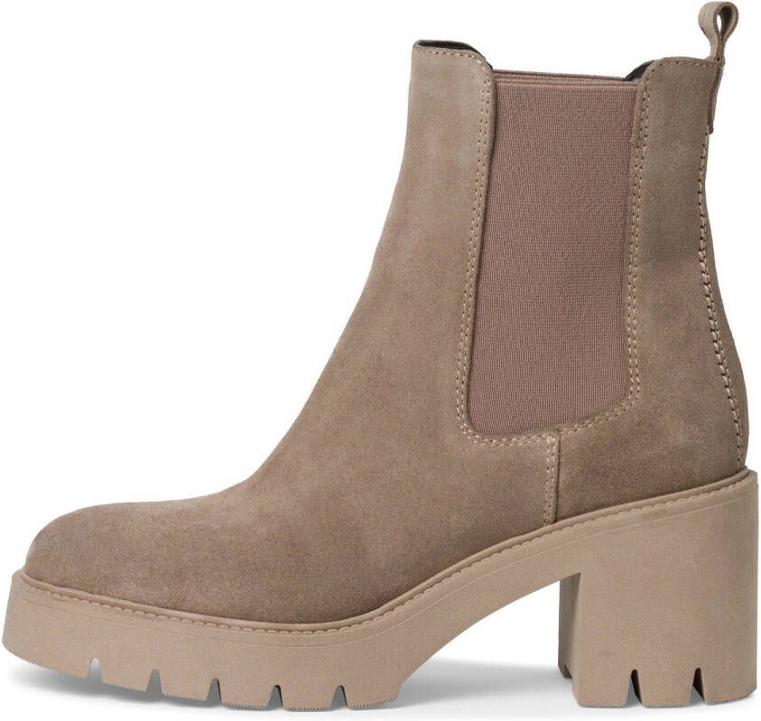 Tamaris Chelsea-boots met aanhaaklus en twee stretch-inzetten