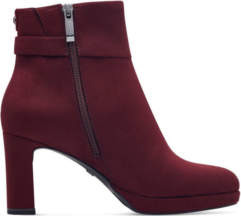 Tamaris Laarsjes blokhak avond schoen ankle-boots met elegante decoratieve gesp