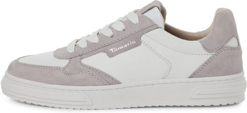 Tamaris Plateausneakers vrijetijdsschoen lage schoen veterschoen met zijlijk logo-opdruk