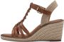 Tamaris Comfortabele sleehak sandalen met stijlvolle details Brown Dames - Thumbnail 27