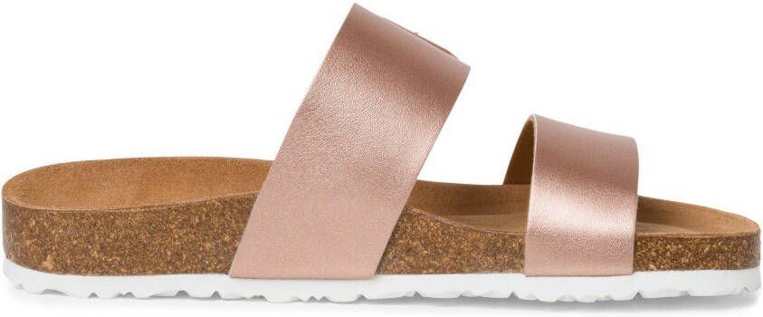 Tamaris Slippers in een metallic look