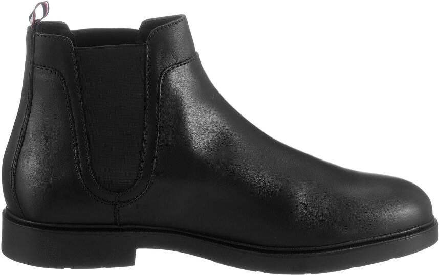 Tommy Hilfiger Chelsea-boots ELEVATED ROUNDED LTH CHELSEA met stretchinzet