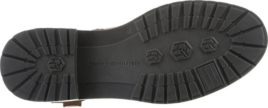 Tommy Hilfiger Laarsjes BELT BOOTIE MATERIAL MIX met gespsluiting