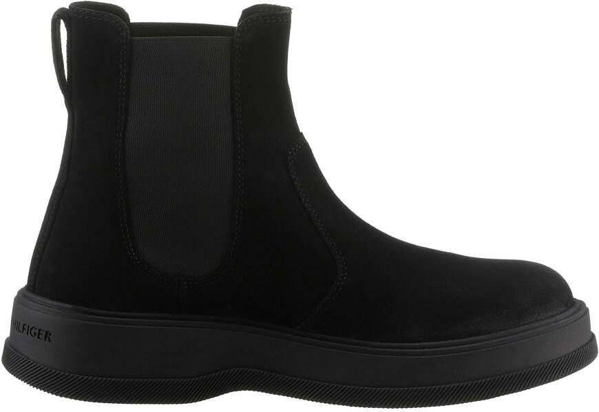 Tommy Hilfiger Chelsea-boots TH EVERYDAY CORE SUEDE CHELSEA met stretchinzet