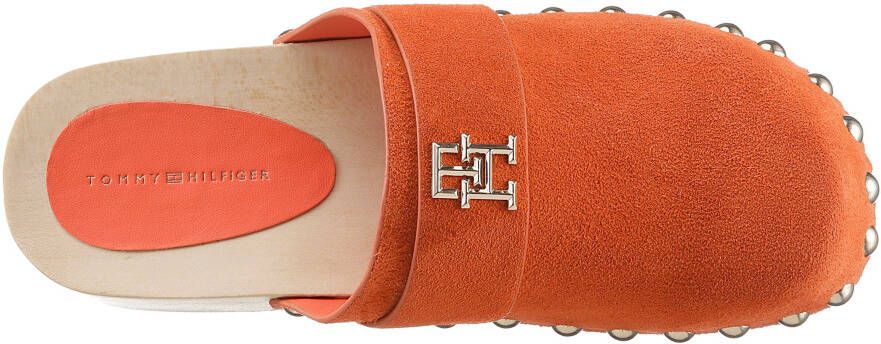 Tommy Hilfiger Clogs TH CLOG SUEDE met glanzende studs