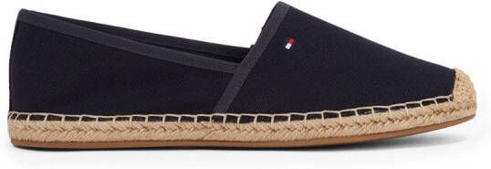 Tommy Hilfiger Espadrilles FLAG CANVAS ESPADRILLE slippers flats comfortabele schoen met bamboe bekleding en decoratieve naden