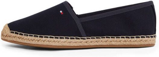 Tommy Hilfiger Espadrilles FLAG CANVAS ESPADRILLE slippers flats comfortabele schoen met bamboe bekleding en decoratieve naden