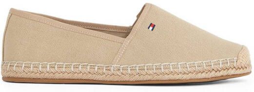 Tommy Hilfiger Espadrilles FLAG CANVAS ESPADRILLE slippers flats comfortabele schoen met bamboe bekleding en decoratieve naden