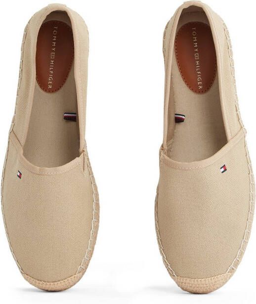 Tommy Hilfiger Espadrilles FLAG CANVAS ESPADRILLE slippers flats comfortabele schoen met bamboe bekleding en decoratieve naden