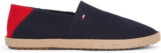 Tommy Hilfiger Instappers HILFIGER ESPADRILLE CORE TEXTILE instapschoen espadrilles zomerschoen contrastaccent op de hiel