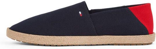 Tommy Hilfiger Instappers HILFIGER ESPADRILLE CORE TEXTILE instapschoen espadrilles zomerschoen contrastaccent op de hiel