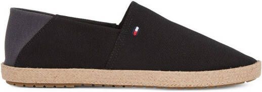 Tommy Hilfiger Instappers HILFIGER ESPADRILLE CORE TEXTILE instapschoen espadrilles zomerschoen contrastaccent op de hiel