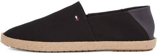 Tommy Hilfiger Instappers HILFIGER ESPADRILLE CORE TEXTILE instapschoen espadrilles zomerschoen contrastaccent op de hiel