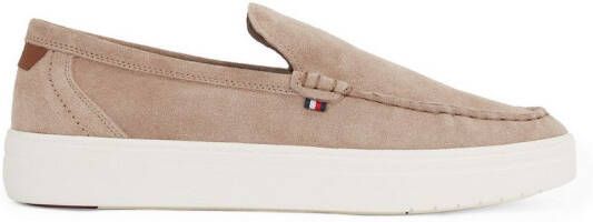 Tommy Hilfiger Instappers MODERN LIGHT HYBRID SUEDE LOAFER plateau instapschoen vrijetijdsschoen lage schoen met label