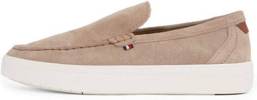 Tommy Hilfiger Instappers MODERN LIGHT HYBRID SUEDE LOAFER plateau instapschoen vrijetijdsschoen lage schoen met label