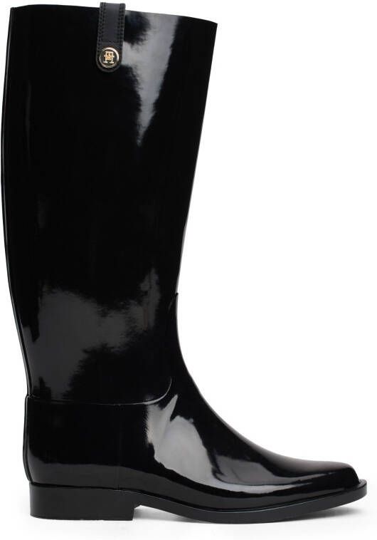 Tommy Hilfiger Laarzen TH STUD RUBBER LONG RAINBOOT gummlaarzen hoge laarzen instaplaarzen met th-logo-niet