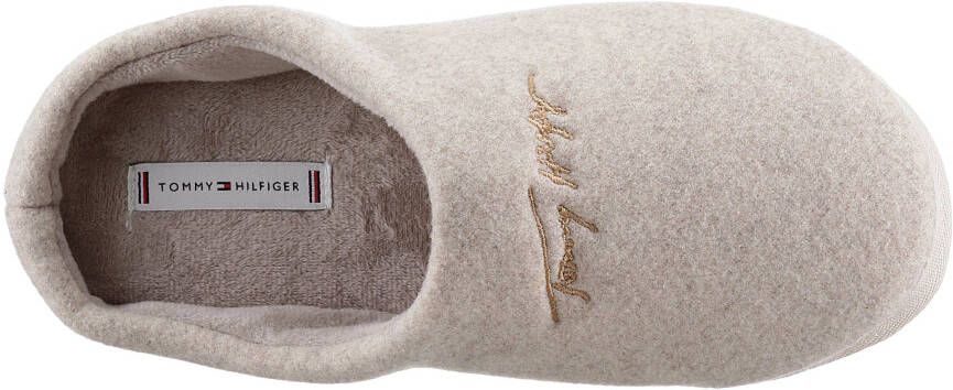 Tommy Hilfiger Pantoffels HOME SLIPPER FELT met geborduurd logo