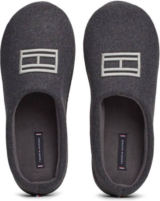 Tommy Hilfiger Pantoffels FLAG WARM FELT HOUSE SHOE casual mode slippers huisschoen instapschoen met th-borduursel