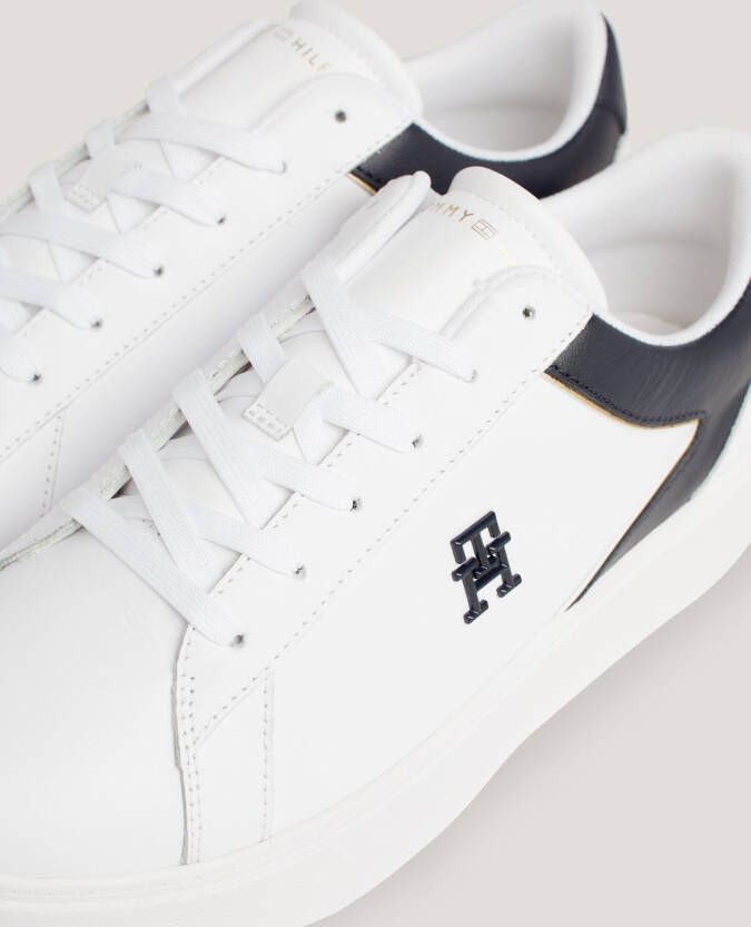 Tommy Hilfiger Plateausneakers TH PLATFORM COURT SNEAKER met contrastafwerking vrijetijdsschoen halve schoen veterschoen