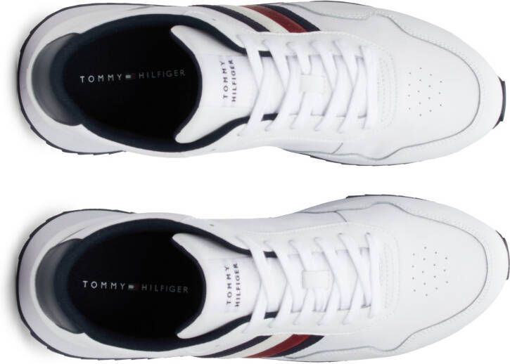 Tommy Hilfiger Plateausneakers RUNNER EVO LTH MIX ESS vrijetijdsschoen halfschoen veterschoen met zijstrepen