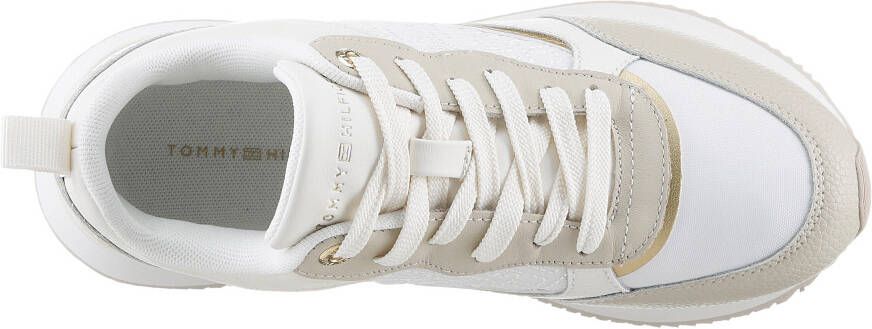 Tommy Hilfiger Plateausneakers MONOGRAM RUNNER vrijetijdsschoen lage schoen veterschoen met th-monogram