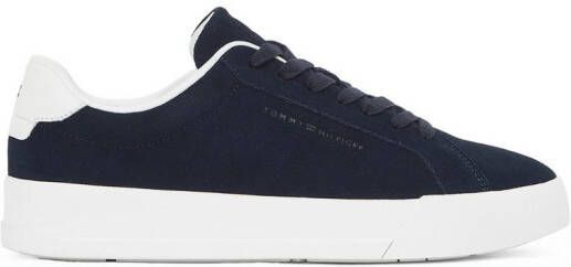 Tommy Hilfiger Plateausneakers TH COURT BETTER SUEDE vrijetijdsschoen lage schoen veterschoen met zijlogo