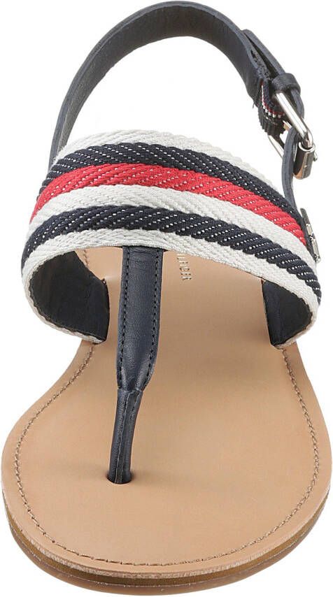 Tommy Hilfiger Sandalen FLAT SANDAL CORPORATE met strepen in tommy-kleuren