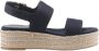 TOMMY HILFIGER Blauwe Espadrilles Mid Wedge Sandal - Thumbnail 11