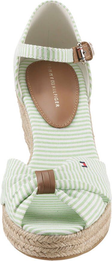 Tommy Hilfiger Sleehaksandaaltjes HIGH WEDGE SEERSUCKER