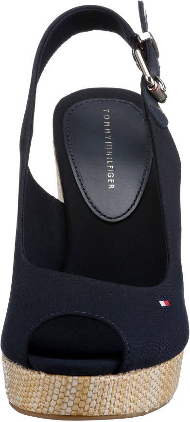 Tommy Hilfiger Sleehaksandaaltjes ICONIC ELENA SLING BACK WEDGE