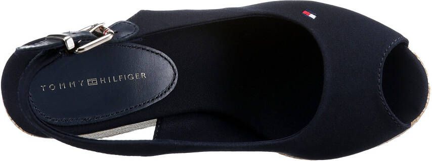 Tommy Hilfiger Sleehaksandaaltjes ICONIC ELENA SLING BACK WEDGE