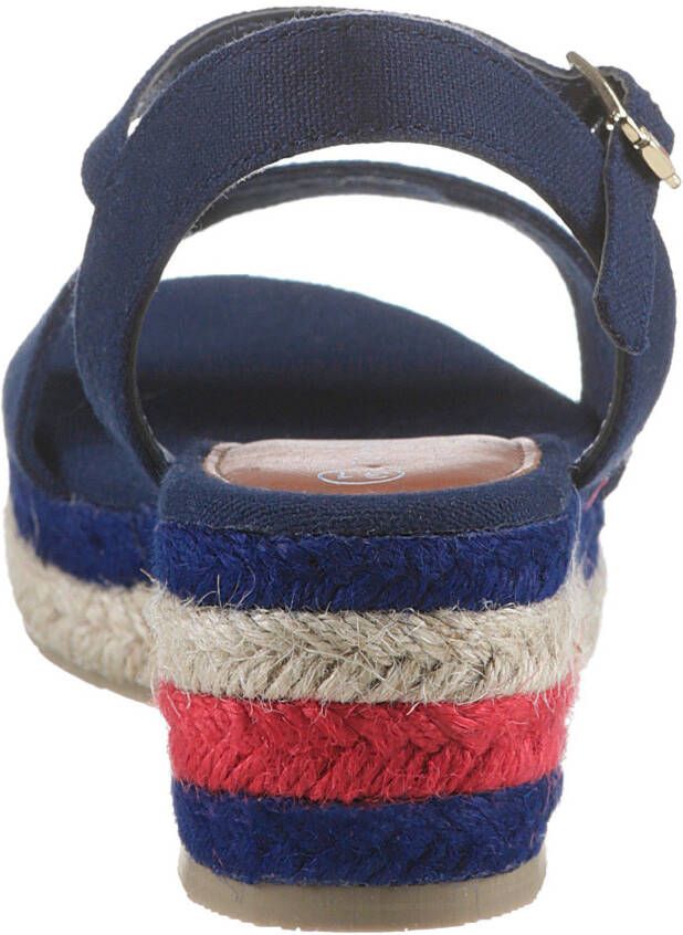 Tommy Hilfiger Sleehaksandaaltjes ROPE WEDGE SANDAL