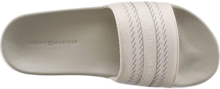 Tommy Hilfiger Slippers TOMMY WEBBING SLIDE met logo op de band