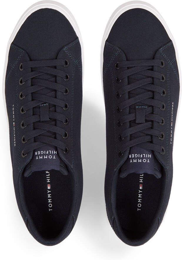 Tommy Hilfiger Sneakers TH HI VULC LOW CANVAS in schone look vrijetijdsschoen halfschoen veterschoen