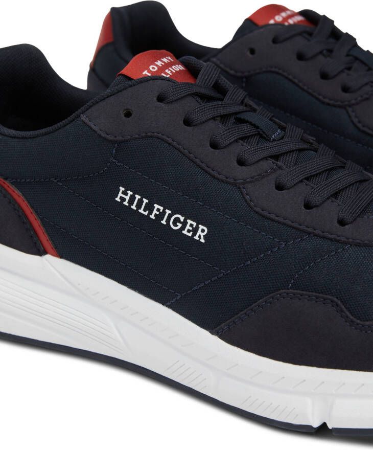 Tommy Hilfiger Sneakers FASTON MIX ESS vrijetijdsschoen halve schoen veterschoen met gepolsterde schacht