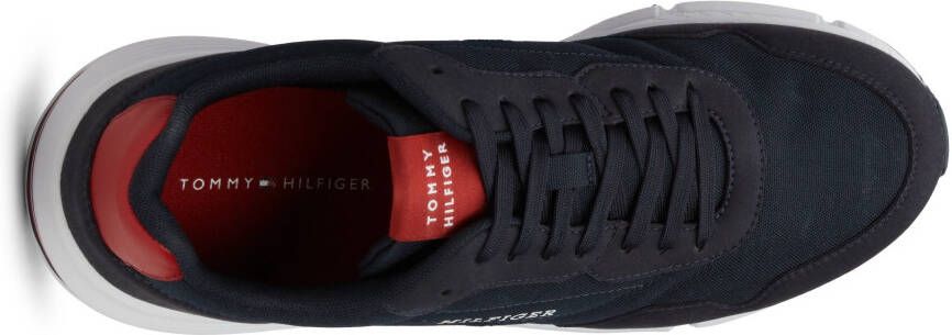 Tommy Hilfiger Sneakers FASTON MIX ESS vrijetijdsschoen halve schoen veterschoen met gepolsterde schacht