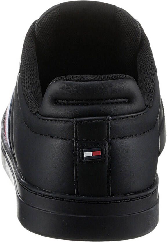 Tommy Hilfiger Sneakers ICON COURT LTH STRIPES veterschoenen vrijetijdsschoen lage schoen met gewatteerde schaprand