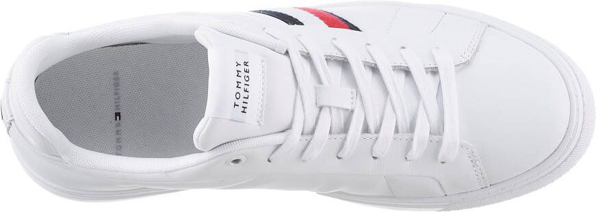 Tommy Hilfiger Sneakers ICON COURT LTH STRIPES veterschoenen vrijetijdsschoen halve schoen met gewatteerde schaprand