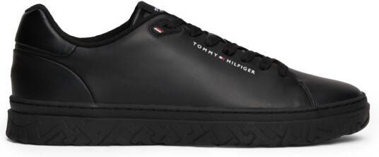 Tommy Hilfiger Sneakers COURT THICK CUPSOLE LEATHER plateau vrijetijdsschoen halve schoen veterschoen met logo