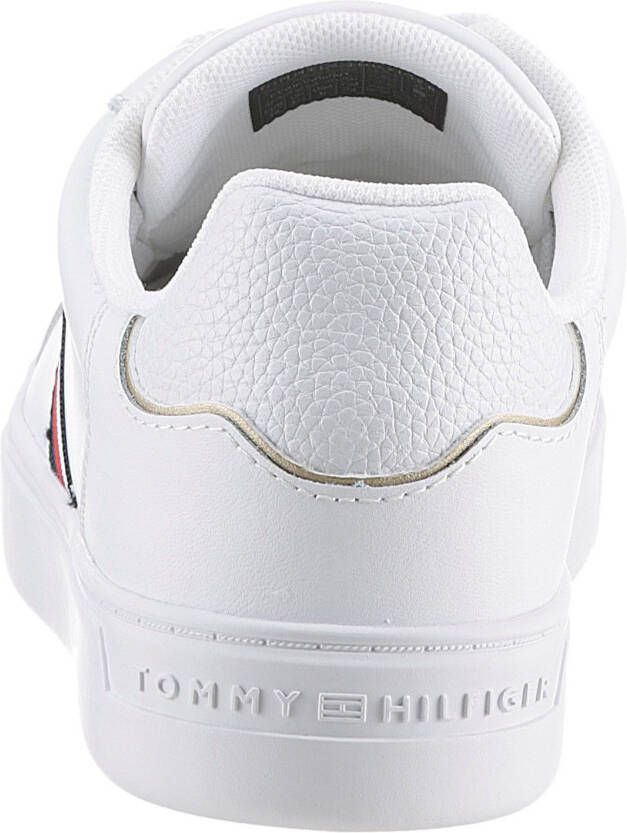 Tommy Hilfiger Sneakers ESSENTIAL COURT SNEAKER STRIPES vrijetijdsschoen halve schoen veterschoen met gepolsterde schacht