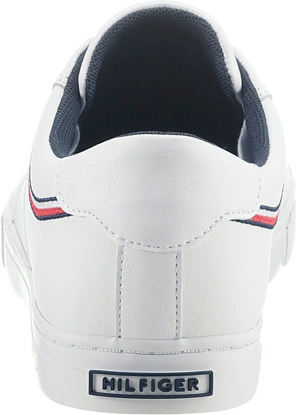 Tommy Hilfiger Sneakers ESSENTIAL LEATHER SNEAKER DETAIL met strepen in tommy-kleuren