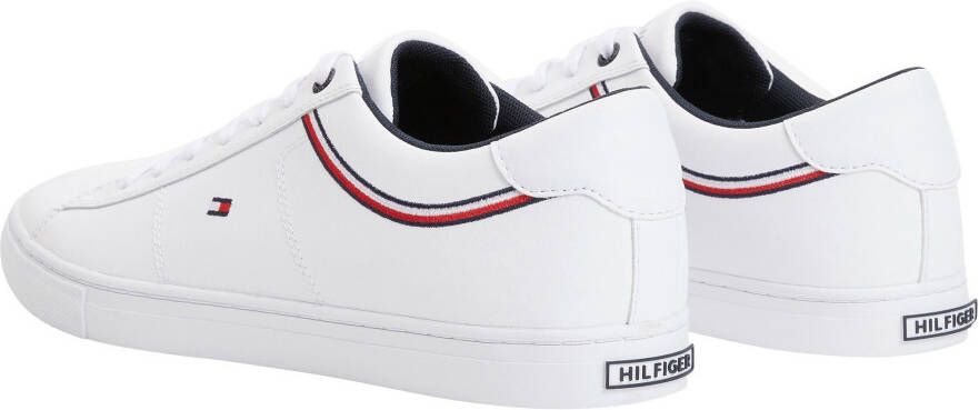 Tommy Hilfiger Sneakers ESSENTIAL LEATHER SNEAKER DETAIL met strepen in tommy-kleuren