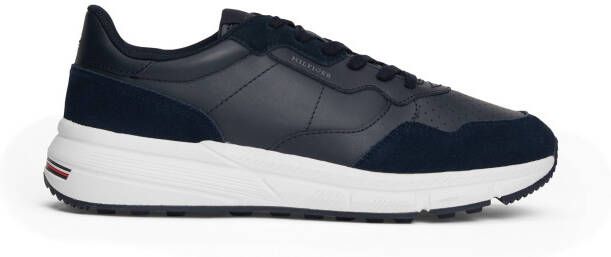 Tommy Hilfiger Sneakers met sleehak FASTON LTH MIX freizeitschoen veterschoen lage schoen met gevoerde schacht