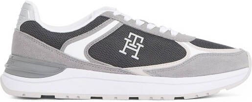 Tommy Hilfiger Sneakers met sleehak CASUAL FASHION RUNNER MIX vrijetijdsschoen lage schoen veterschoen in contrast-look