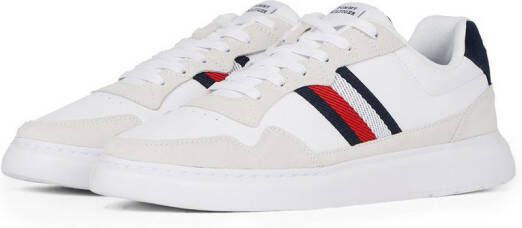 Tommy Hilfiger Sneakers met sleehak LIGHT CUPSOLE LTH MIX STRIPES vrijetijdsschoen lage schoen veterschoen met zijstrepen